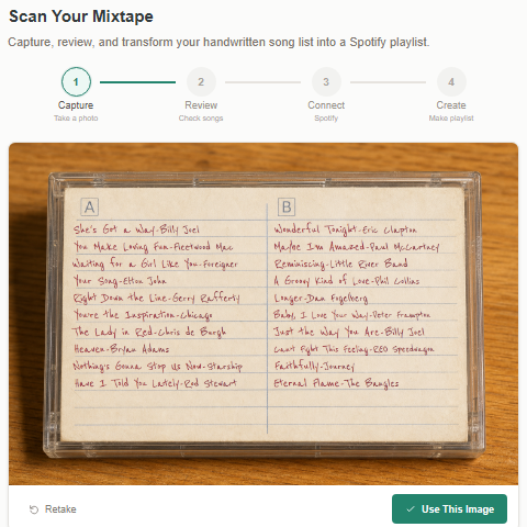 The cassette insert inside the capture workflow